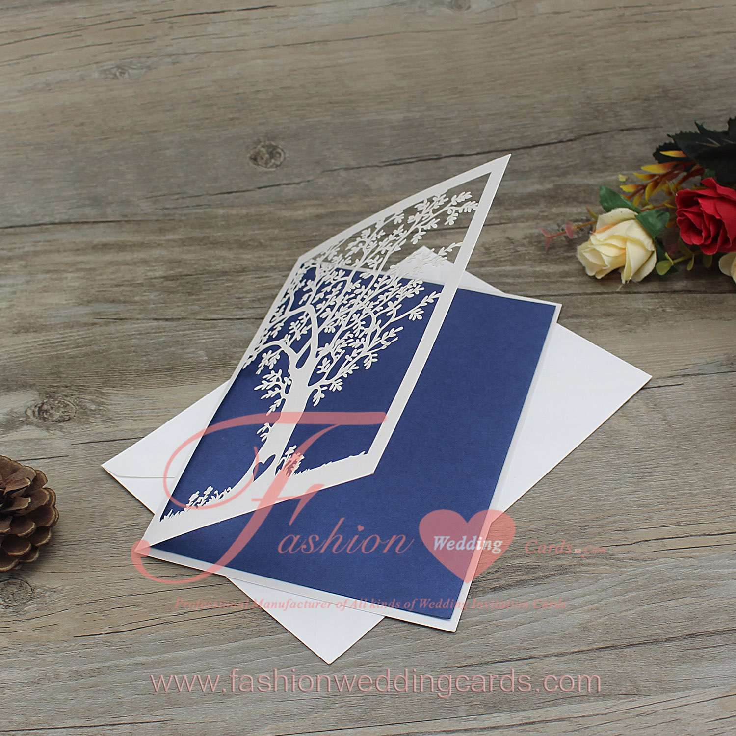 Unique Laser Cut Tree Wedding Invitations UK